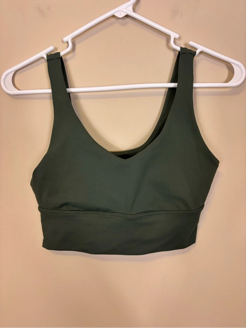 ZYIA Olive Green Sports Bra Cropped Tank Top Size Small